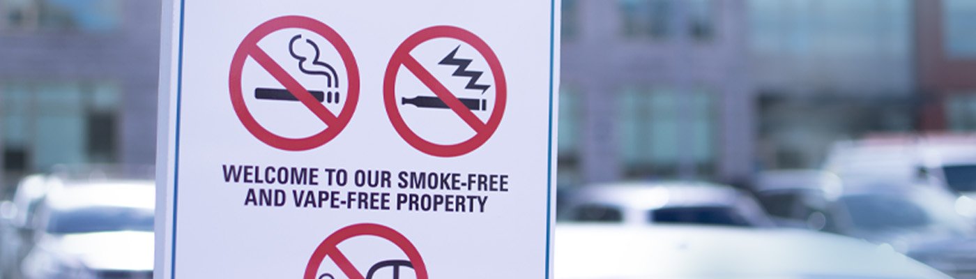  signe de propriété sans fumée et sans vape